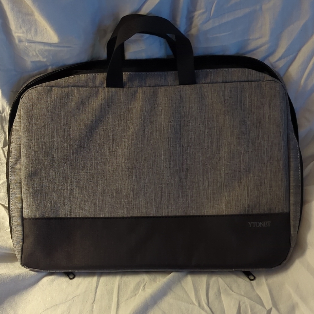 Gray and Black Men's Ytonet Laptop Bag